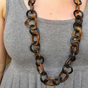 Safari Chic Roost Bone and Horn Necklace