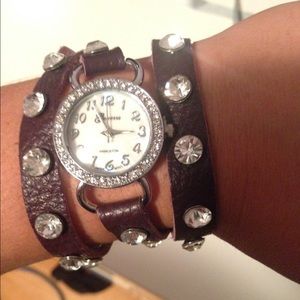 purple rhine stone watch!