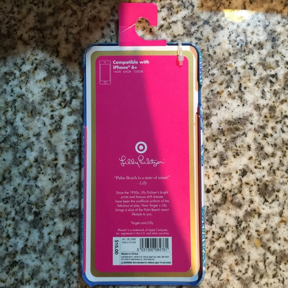 NWT: LILLY FOR TARGET blue iphone 6+ phone case - Picture 2 of 2