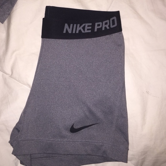 Grey Nike Pro training shorts
