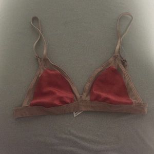 Urban Outfitters Tan/ Coral Bralette