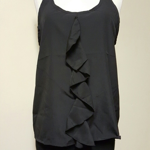Black chiffon blouse.  Medium.  NWOT