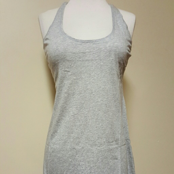 Gray oversized racer back tank top.  Small.  NWOT