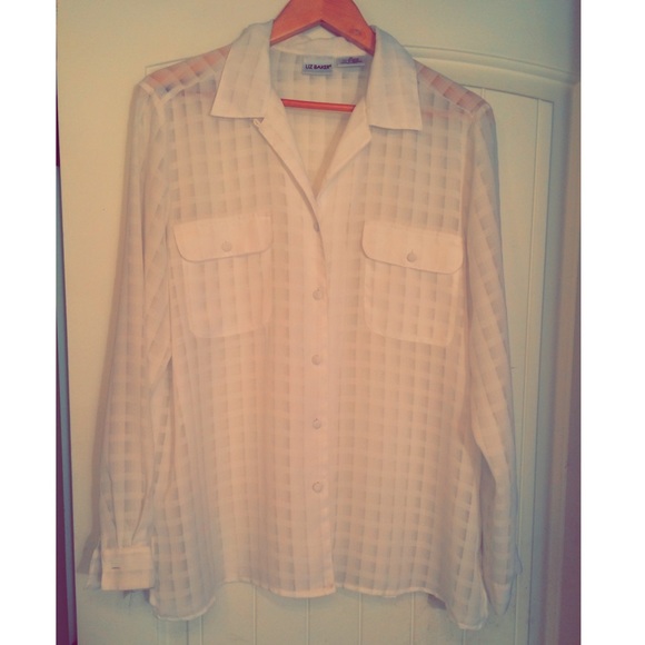 Checked chiffon shirt