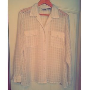 Checked chiffon shirt