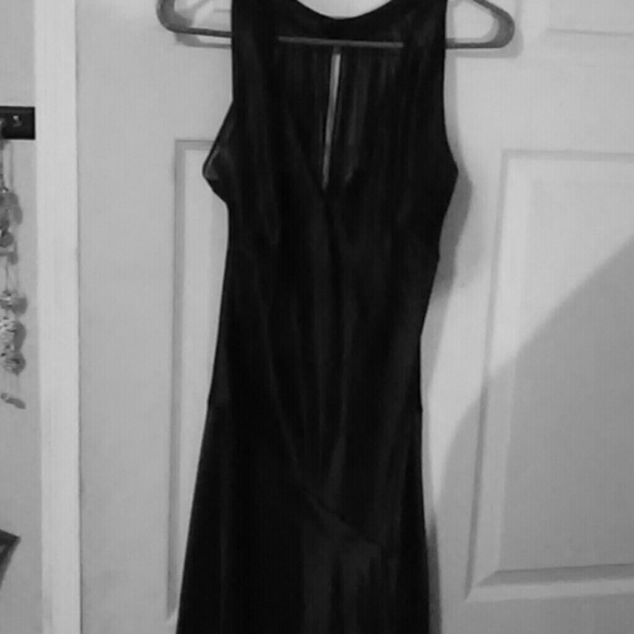 BLACK DRESS WITH BLACK LACE