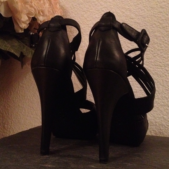 Kelsi Dagger "Cosa" Black Strappy Heels - Picture 3 of 4