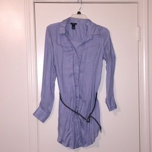 Denim like button down t-shirt dress.