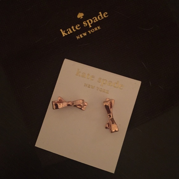 kate spade Accessories - Kate Spade rose gold now earrings