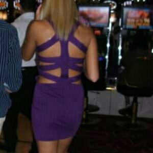 Purple sexy back dress