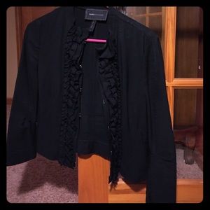 Black ruffle jacket