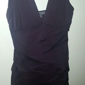 Purple ruched dress