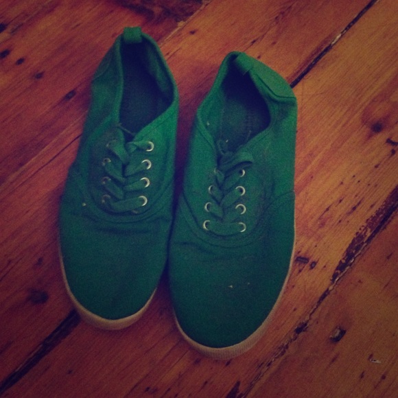 Never worn bright green sneakers!