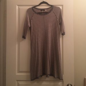 BDG grey and cream striped dress