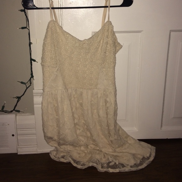 cream lace dress