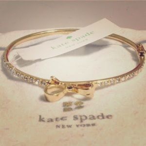 Kate Spade Love Notes Goldtone Crystal Bangle
