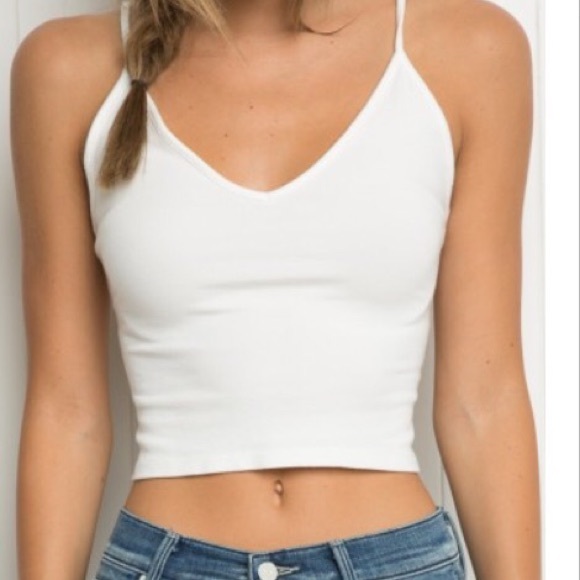 New Brandy Melville brand white cropped tank