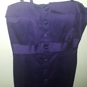 Purple button front dress