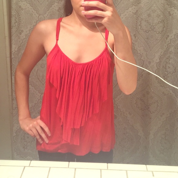Flowy burnt orange tank top