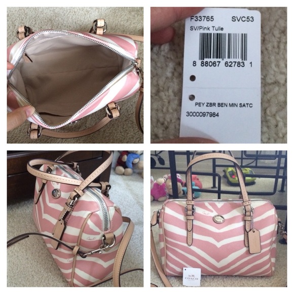 Authentic coach animal print Bennett mini satchel - Picture 2 of 4