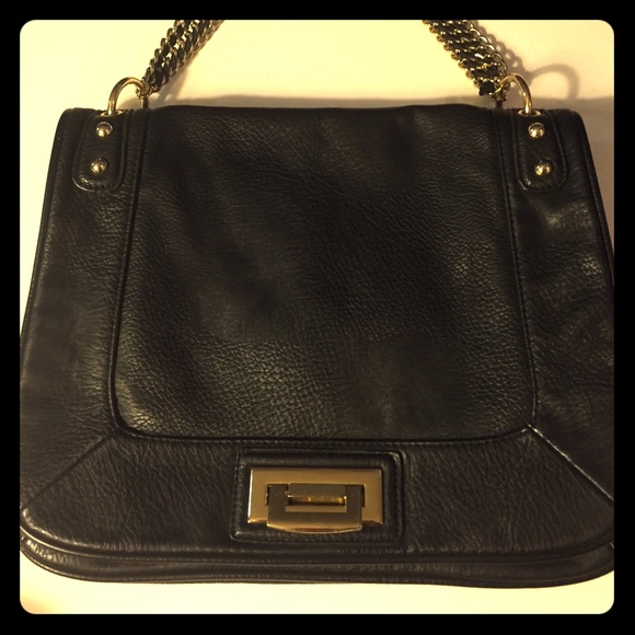 Black Faux Leather Purse
