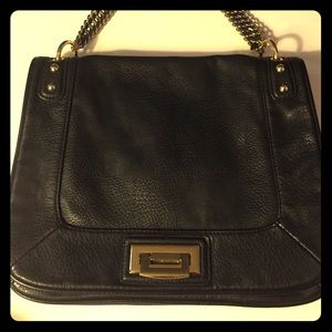 Black Faux Leather Purse