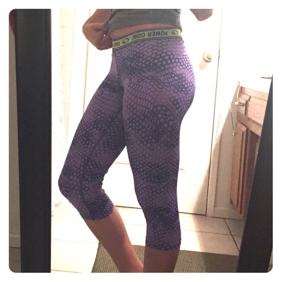 Purple print workout pant