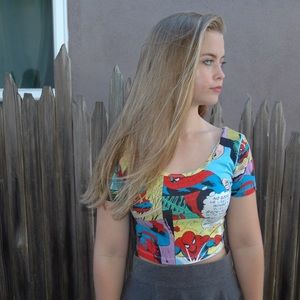 Marvel Comic Crop Top