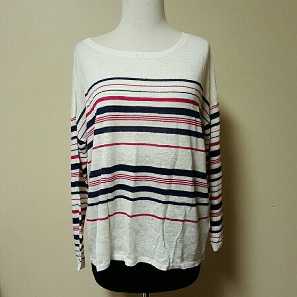 Joie linen striped long tee