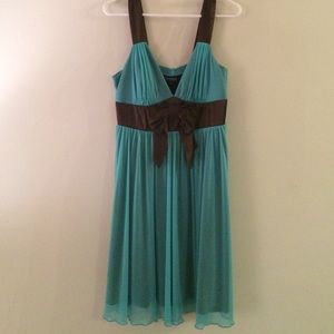 Blue and brown dress!