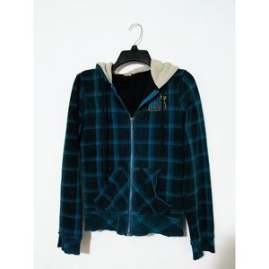 Plaid teal/black Billabong jacket