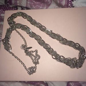 Heavy silver chain necklace