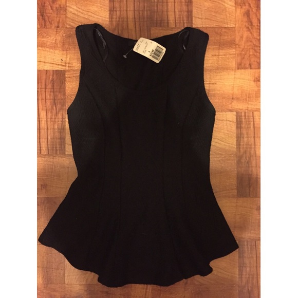 Black peplum top