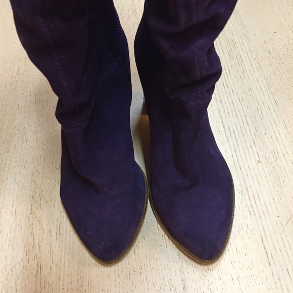 Steve Madden Purple Suede Tall Boots - Picture 3 of 4