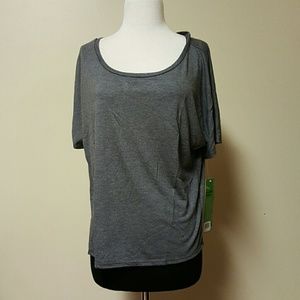 Gray alo yoga keyhole t shirt