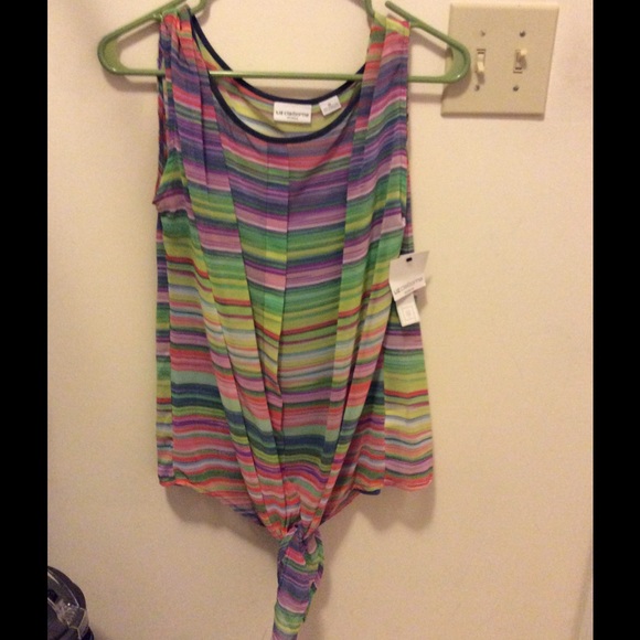 Liz Claiborne striped sleeveless top