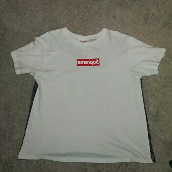 Supreme x cdg camo print tee
