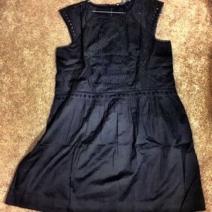 Loft - Navy Blue Eyelet Shift Dress, NWT