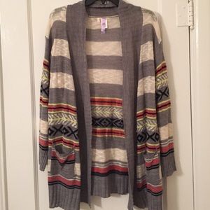 Tribal grey cardigan.