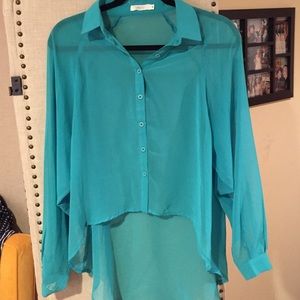 LF Millau long sleeve/ high low  crop button down