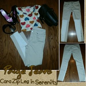 Colorblock Equestrian Style Skinny Paige Jeans