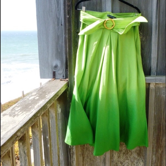💚Green Ombré Lafayette 148 Skirt💚 Make Offer! - Picture 1 of 3