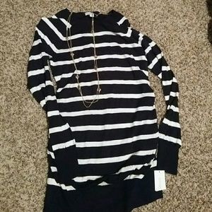 Navy Blue Maternity Sweater - can be sweater dress