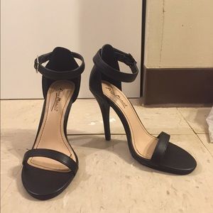 Black Ankle Strappy Heels