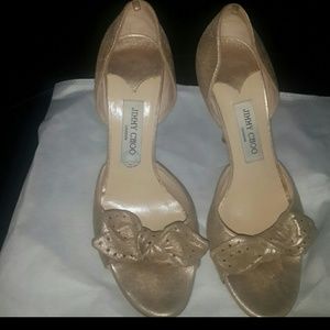 Jimmy Choo gold sandal