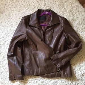 Leather coat