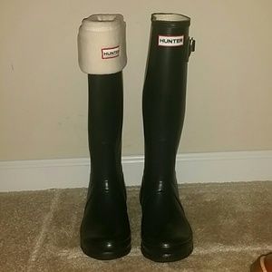 Like new hunter black rain boots sz 7