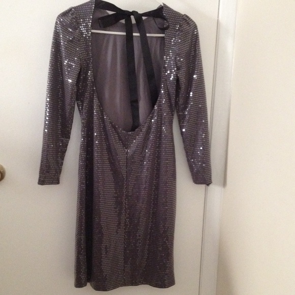 Von Vonni Grey Sequins Dress