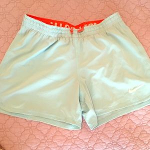 Turquoise Nike Dri-Fit Running Shorts