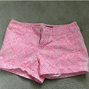American eagle midi stretch denim pink shorts